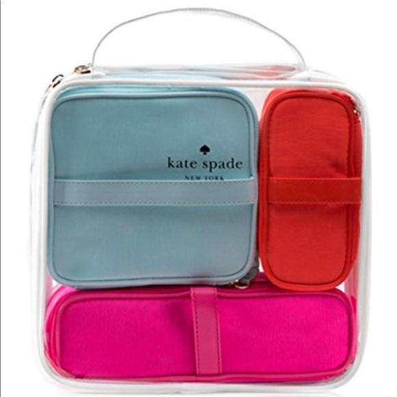 kate spade Handbags - Kate Spade Cosmetic Bag 4 Piece Travel Set